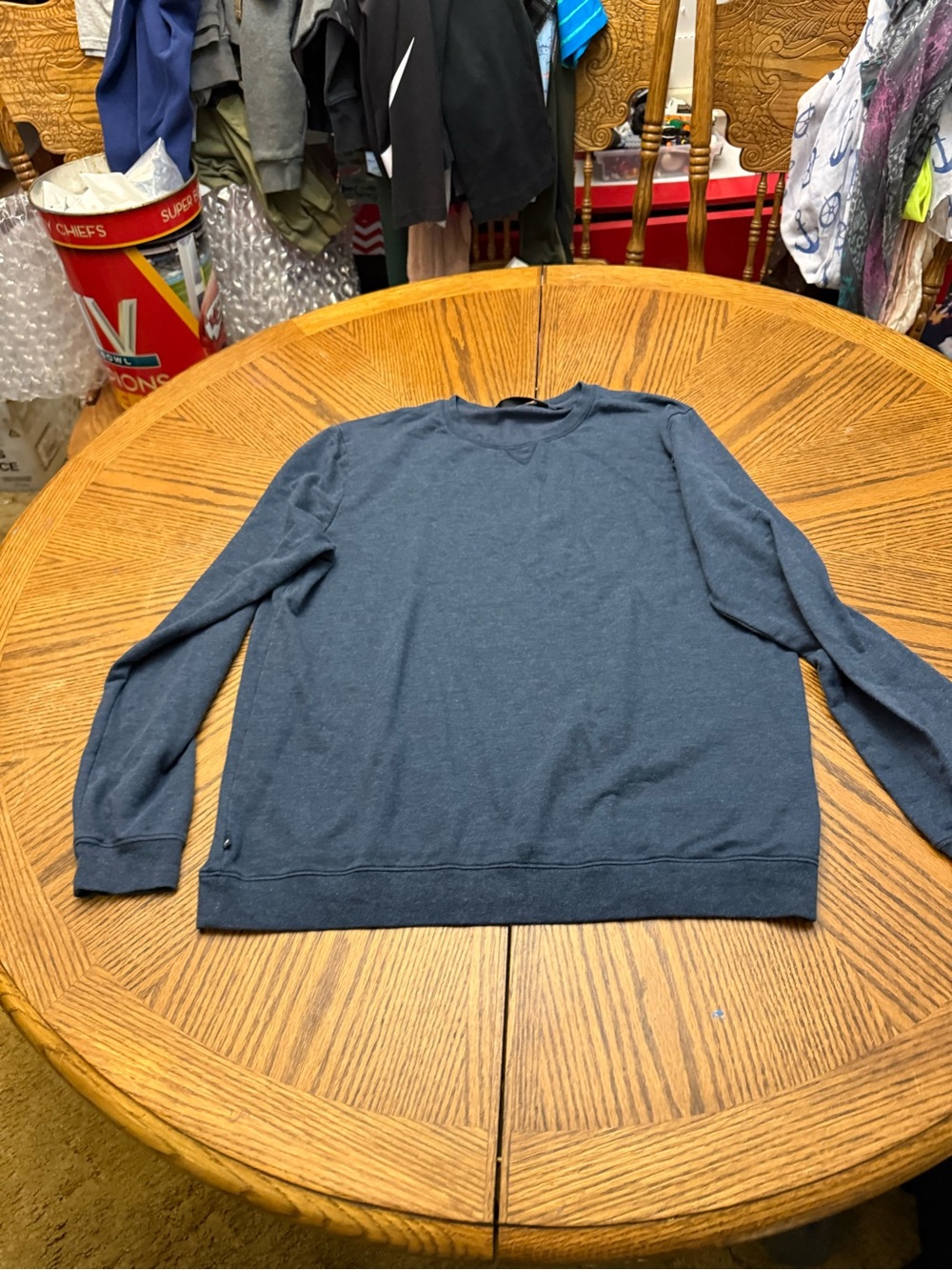 Travis Mathew Men's Crewneck Sweater in Navy Blue